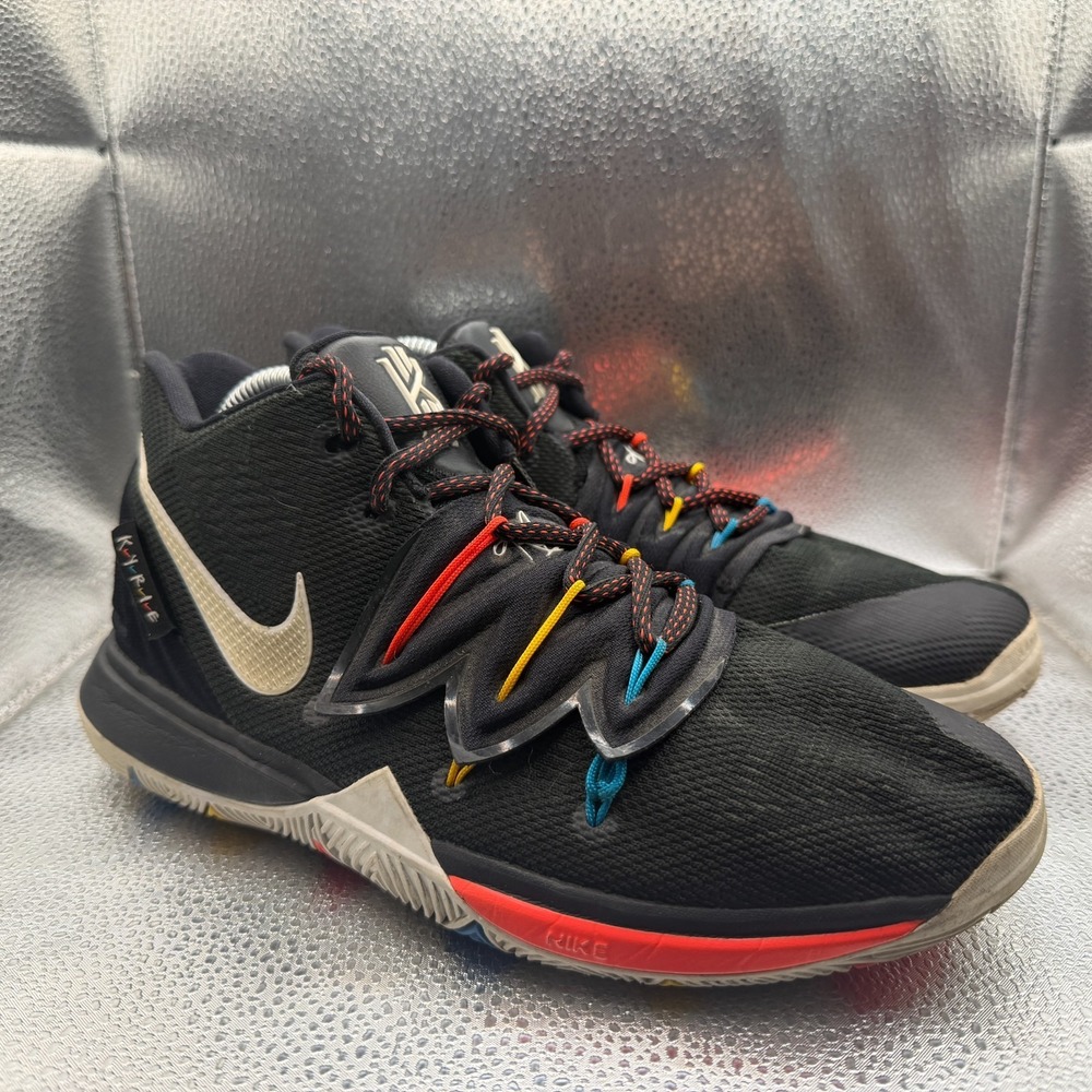 Size 7Y Nike Kyrie 5 (GS) Friends Black White Boys Basketball Sneaker AQ2456-006